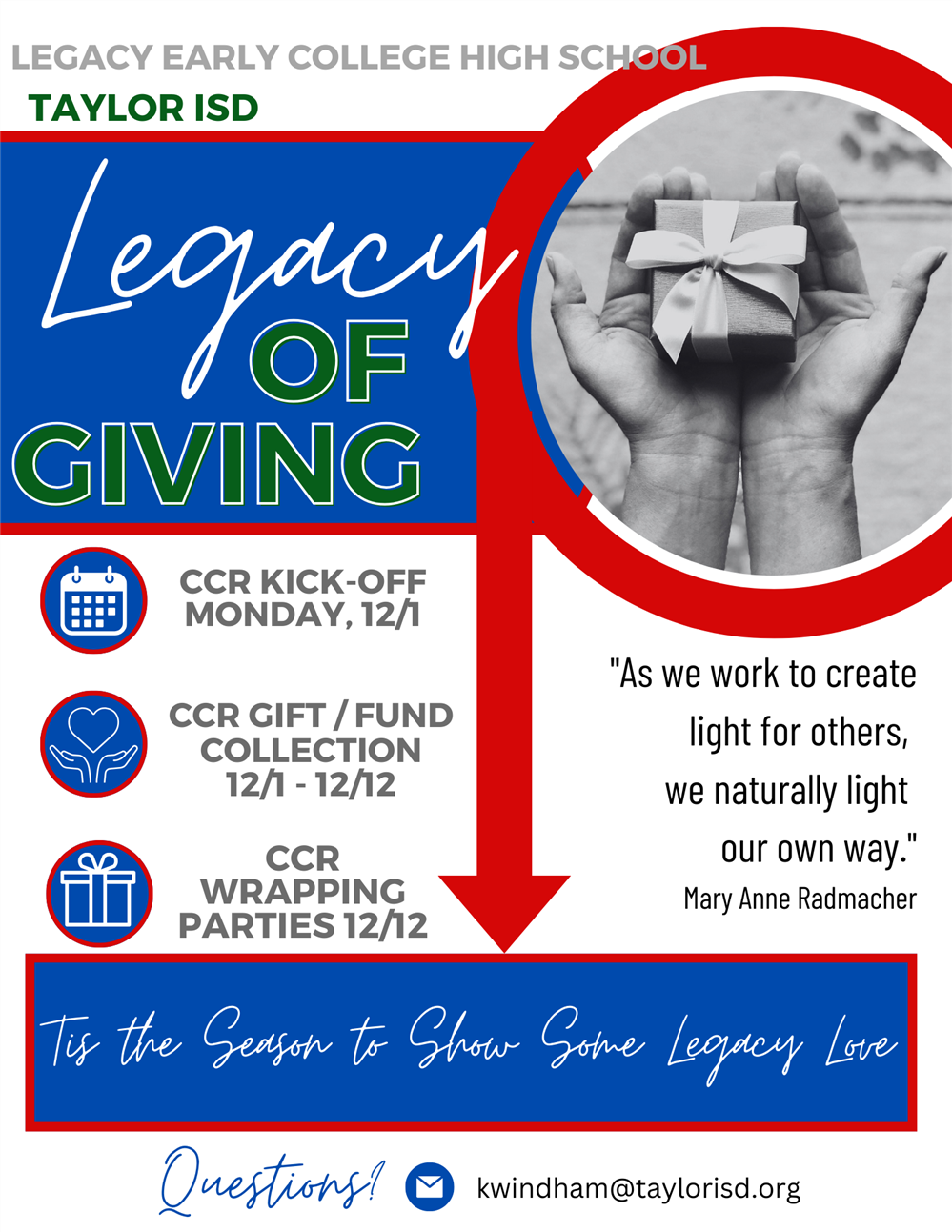  Legacy of Giving 12/1 - 12/12