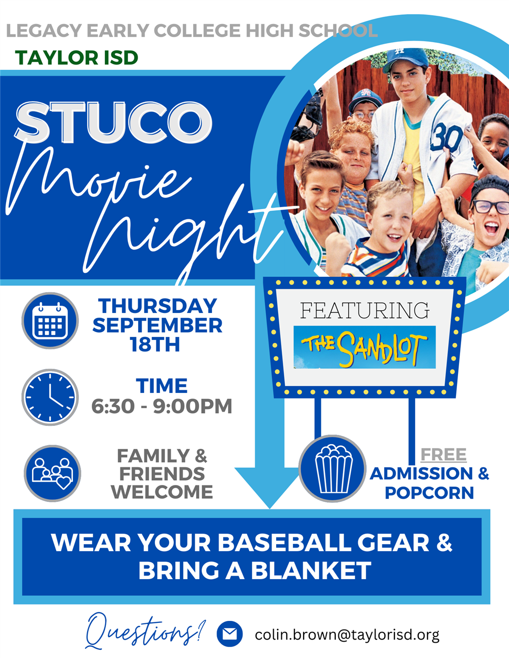  Movie Night - Thursday, September 18 @ 6:30PM