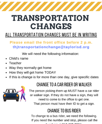  Transportation Changes flyer