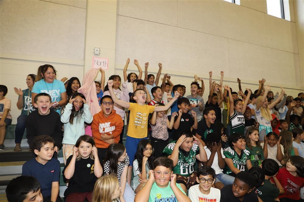  Students enjoying the pep rally